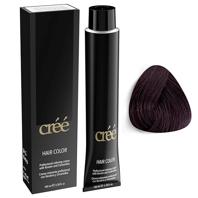 Cree Professional Permanent Hair Color,100ml- 3.4 FL.OZ ( 4.22 Intense Irisee Brown )