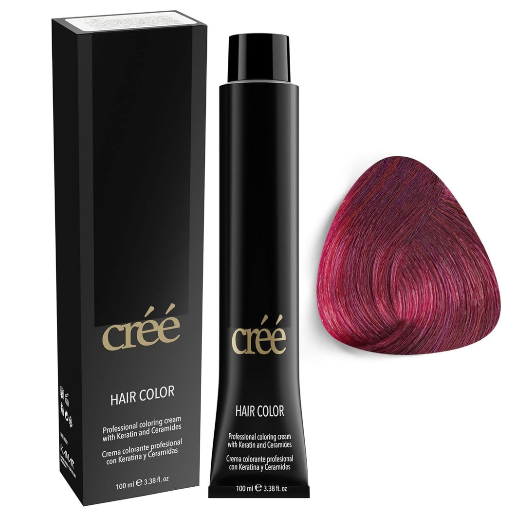 Cree Professional Permanent Hair Color,100ml- 3.4 FL.OZ ( 7.26 Red Irisee )