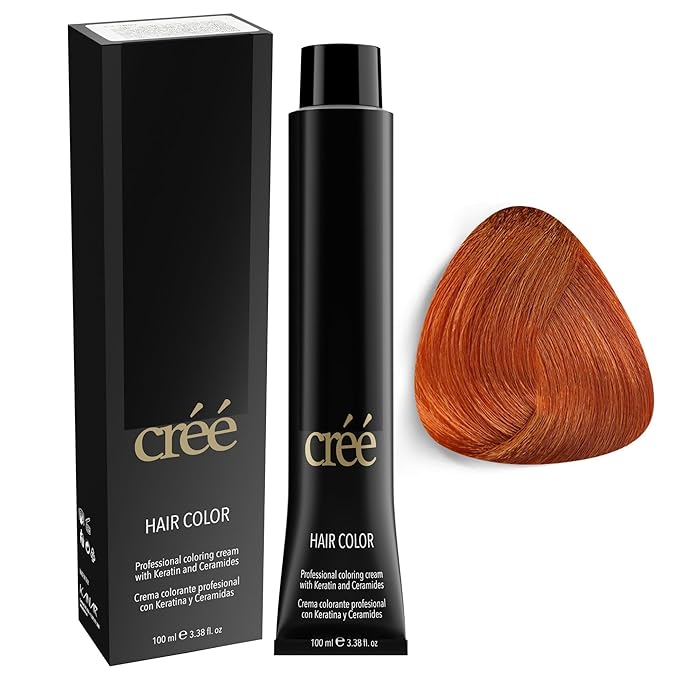 Cree Professional Permanent Hair Color,100ml- 3.4 FL.OZ ( 8.4 Light Copper Blond)