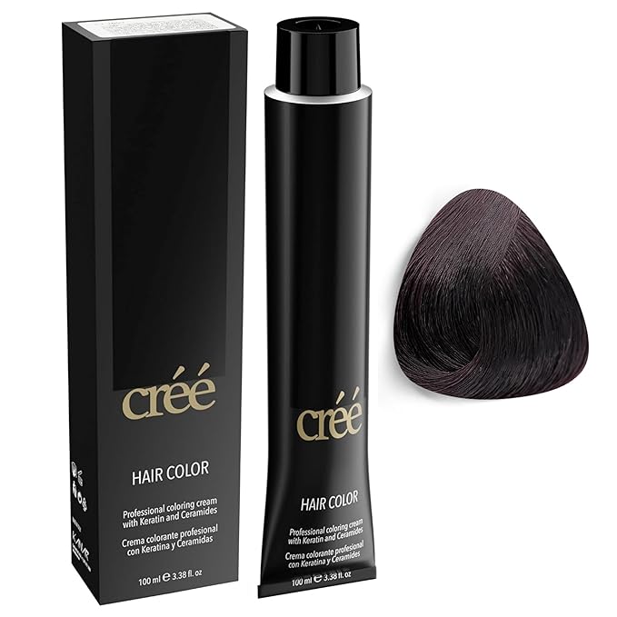 Cree Professional Permanent Hair Color,100ml- 3.4 FL.OZ ( 4.5 Mahogany Brown )