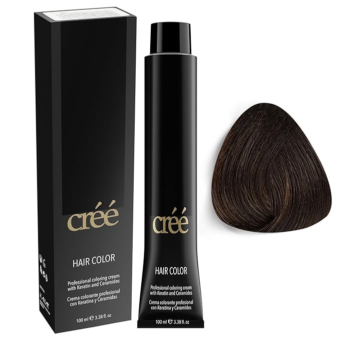 Cree Professional Permanent Hair Color,100ml- 3.4 FL.OZ ( 4 Brown)