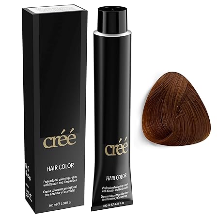 Cree Professional Permanent Hair Color, 100ml - 3.4 fl.oz. ( 7.34 Copper Golden Brown )